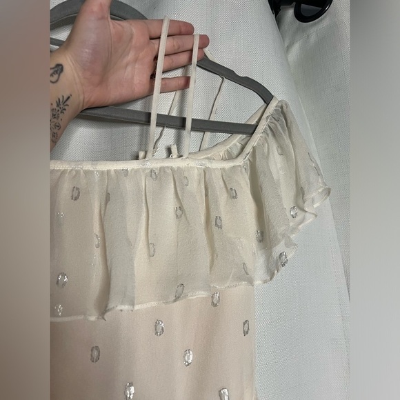 House of Harlow x Revolve Ivory White Layered Midi Dress Small - Picture 4 of 10